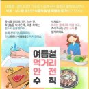 여름철 폭염 건강 보호수칙 & 여름철 먹거리 안전수칙 이미지