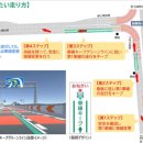 일본 자동차 전용도로 차선 유지 그린 라인 이야기 이미지