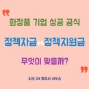 재원 행정사사무소 / 경영컨설팅 | 화장품 기업 성공 공식 : 정책자금 vs. 정책지원금 정리