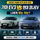코나환경기술 | 2026 가성비 전기 SUV 추천, 기아 EV3 vs 현대 코나EV 나에게 맞는 차는?