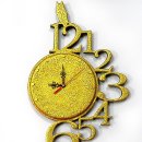 헤리티지공예 데쿠파주 냅킨아트 헤리티지폼아트-크랙클스노우데코&드로잉잉크 금색 채색 황금부엉이시계 이미지