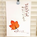 수채화 캘리그라피 이미지