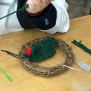 크리스마스 위빙 리스 이미지