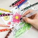 색연필 붓펜 그림 손글씨 | 투코비 이지스타트 점보 교정 수채 색연필 12색, 아이 그림 30장 그려도 손 안 아픈 굵은 심