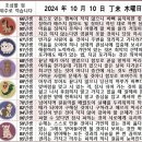 2024년 10월 10일 운세 및 세상 소식 이미지