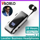 K55 Lavalier 비즈니스 블루투스 5.2 헤드폰 토크/음악 시간 20 시간, LED 디지털 디스플레이, 소음 차단 무선 이어폰 이미지