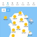 오늘의 날씨🌞☔️☃️ , 2024년 9월 29일 일요일 이미지