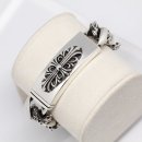 팬시 | 묵직한 매력의 크롬하츠 실버 플로랄 ID 팬시 팔찌 후기