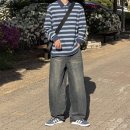 멀티룩 | 봄, 초여름 데일리룩 무신사 스탠다드 멀티 스트라이프 폴로 긴팔 카라 티셔츠 후기