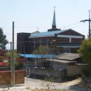 석담리 풍경 3 - 석담교회와 백구 초등학교 모습 이미지