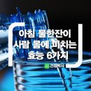 아침 물한잔이 사람 몸에 미치는 효능 6가지 이미지