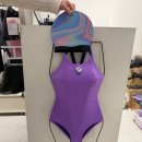 569 | 📌나이키 스윔 블룸 위시 패스트백 탄탄이 브라이트 바이올렛 NESSG026-569 자수 로고 여자 실내수영복 후기