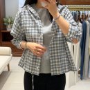 망고매니플리즈 틴더 후디 셔츠 블루 체크, 화이트 피팅 후기