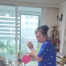 집사람 혼자하는 탁구 치기 이미지