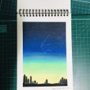 오일파스텔과 색연필 풍경그리기 이미지