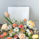 러블리박스 | [청주꽃집 혜주어스] 러블리한 피치핑크 컬러의 플라워박스 후기