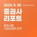 O·K 골프존 | 2023.05.25 증권사별 기업리포트 요약 (동화약품,유한양행,LS,이수페타시스,한올바이오파마,LG이노텍...