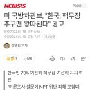 미 국방부, "한국, 핵무장 추구땐 왕따된다" 경고 이미지