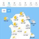 오늘의 날씨🌞☔️☃️, 2024년 7월 22일 월요일 이미지