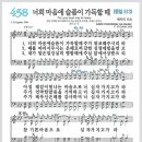 새찬송가 458장 - 너희 마음에 슬픔이 가득할 때[찬양*악보*가사] 이미지