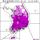 8월 16일(일요일) 07:00 현재 대한민국 날씨 및 특보발효 현황 (울릉도, 독도 포함) 이미지