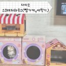 낄낄고양이 | ✨내돈 내산✨다이소 고양이 스크래처 하우스 (세탁기, 빵가게 후기)
