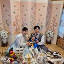 치마저고리 | 석파랑 돌잔치 한복 헤메 후기, 푸른 치마저고리 단아한 스타일