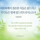 오늘의 '영어성경 사진'(567강) “겸손한 자들을 붙드시는 주님”(시편 147편 6절) 이미지