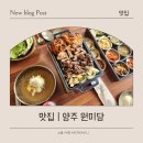 원미담 | [맛집 | 양주]점심에도 냄새베일 걱정없이 고기를 즐길 수 있는 양주 고기맛집 원미담