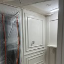 예산-43 | 43평 아파트 인테리어 웨인스코팅 깔끔하게 페인트 시공 후기