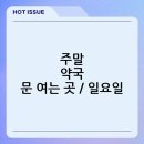 시범약국 | 주말 약국 문 여는 곳 / 일요일 약국 찾기