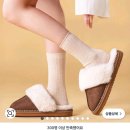 따뜻한 겨울 방한 통굽 4cm 털 슬리퍼 10,900원 이미지