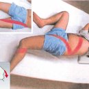 허리와 다리 통증테이핑 요법 이미지