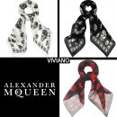 15SS 알렉산더 맥퀸 실크 해골 스카프 Alexander McQueen 110640 4Q010 1074 (블랙/레드) 이미지