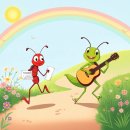 개미와 베짱이 이미지