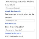 40 25/6/25 Major US food producers to remove artificial dyes from products 이미지