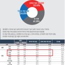 하이브 vs 민희진 사건에 대한 연령별 지역별 여론조사결과 이미지