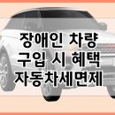 [장애인 및 장애가족] 아기용품 만들기 | 장애인 차량 구입시 세제혜택 | 장애인차량 자동차세 면제 조건