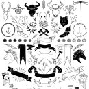 Sable kit hand drawn vector collection 이미지