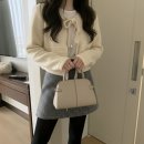 6614 | 자라 토트백 겨울 코디 | 울 리본 스카시 가디건 &amp; 미니 스커트 데일리룩 (자라 가방 6614/610)