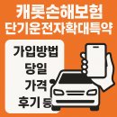 캐롯손해보험 단기운전자확대특약 [가입방법, 당일, 가격, 후기 등]