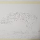 펜드로잉과 수채화 이미지