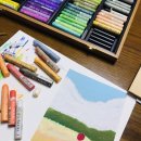 오일파스텔로 그리는 풍경화 이미지