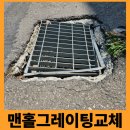 빗물이용시설 | 빗물받이 배수맨홀 덮개 휘어진 그레이팅 교체
