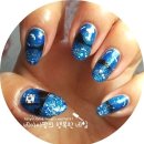 그라만코리아 | [네아이맘의 셀프네일]독도의날 간단한 바다네일/터치나인 홀릭 그라데이션 네일즈