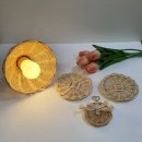 라탄 전등갓 짜기 이미지