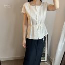 소매나라 | 스퀘어 넥 캡소매 블라우스 착샷 후기 + 여름 하객룩 & ootd