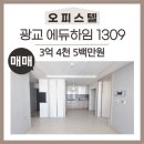 에듀하임1309공인중개사사무소 | [매물번호1125] 광교에듀하임1309 투룸 오피스텔 세안고 매매