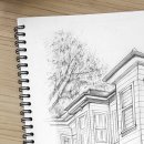 연필로 그리는 어반스케치 이미지