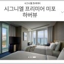 그랜드힐튼호텔맞은편 천변 | 시그니엘 부산 호텔 프리미어 트윈 미포 하버뷰 / 살롱 드 시그니엘